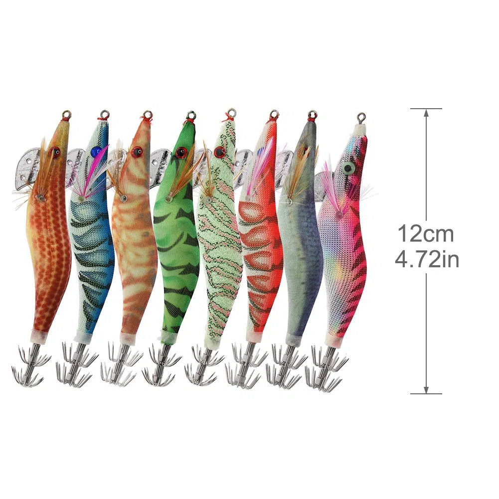Croch 8 Pièces Lumineuse Turlutte Leurre pour la Pêche des Pieuvre,Seiches et Calamar