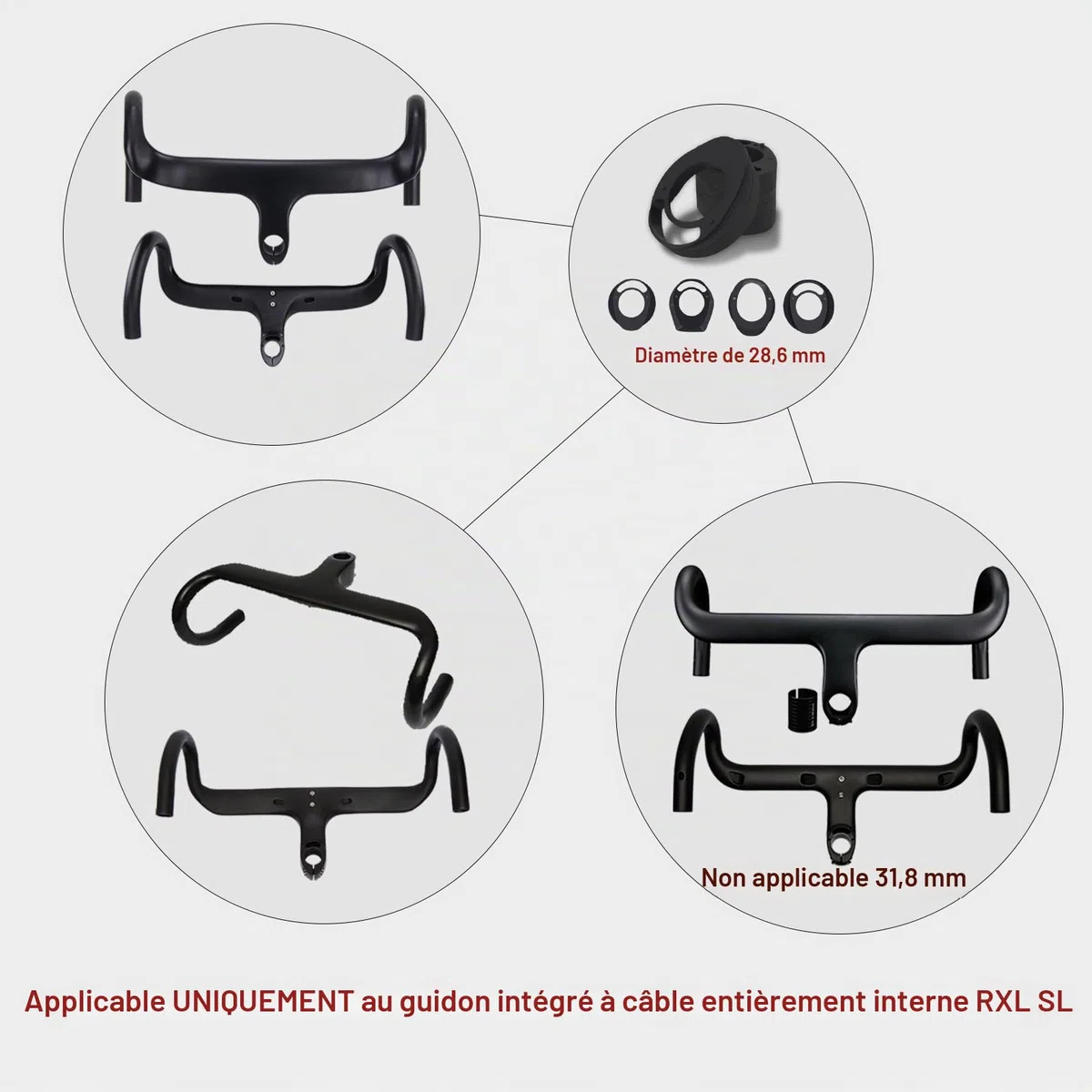 RXL SL Espaceur de guidon pour vélos, 1-1/8", potence avant, spacer pour VTT potence de vélo