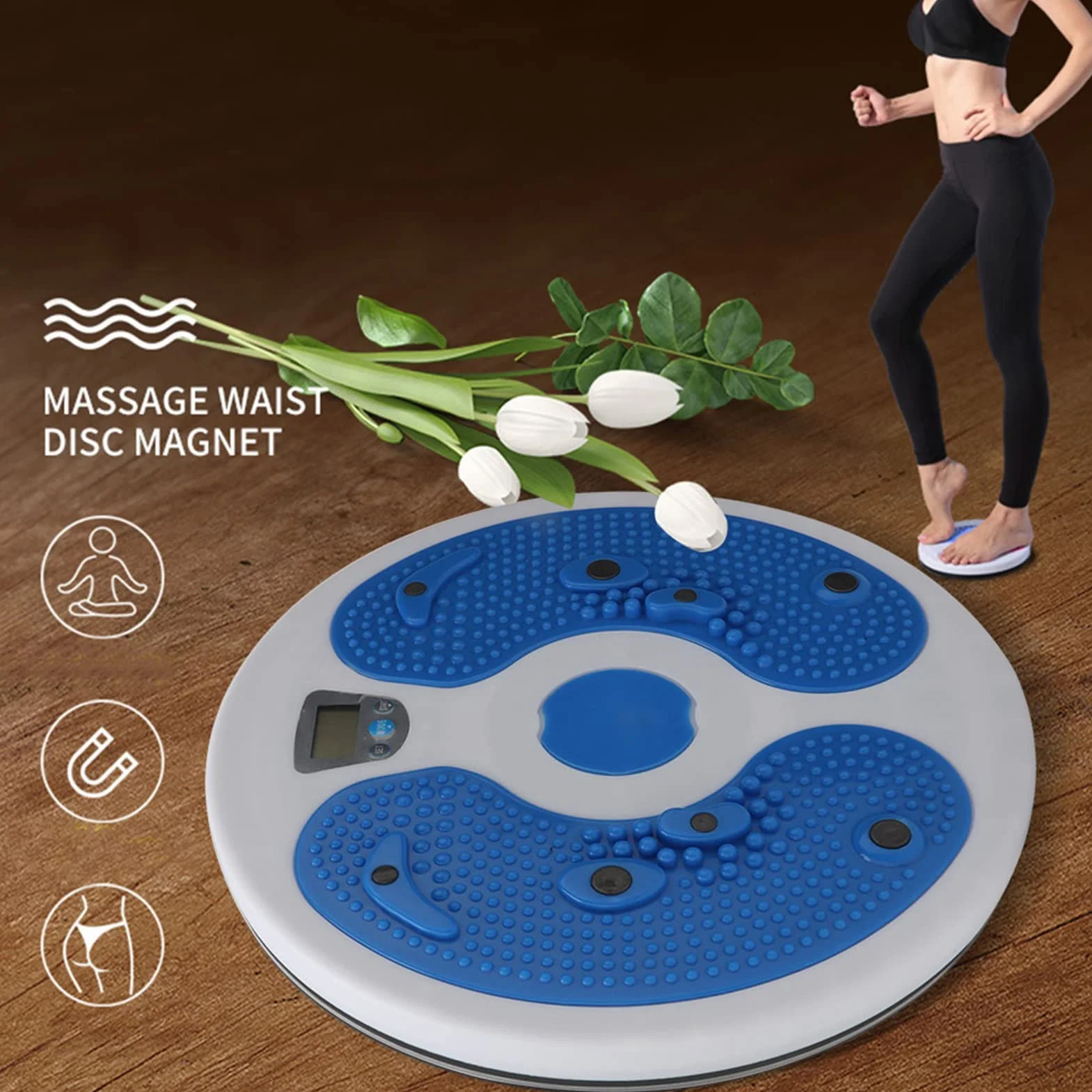 Plateau tournant pour la taille, Disque de taille pour entraînement Taille de Disque de Torsion d'aérobic fitness planche d'équilibre disque de taille plateau tournant pour hanches fitness 28,5cm