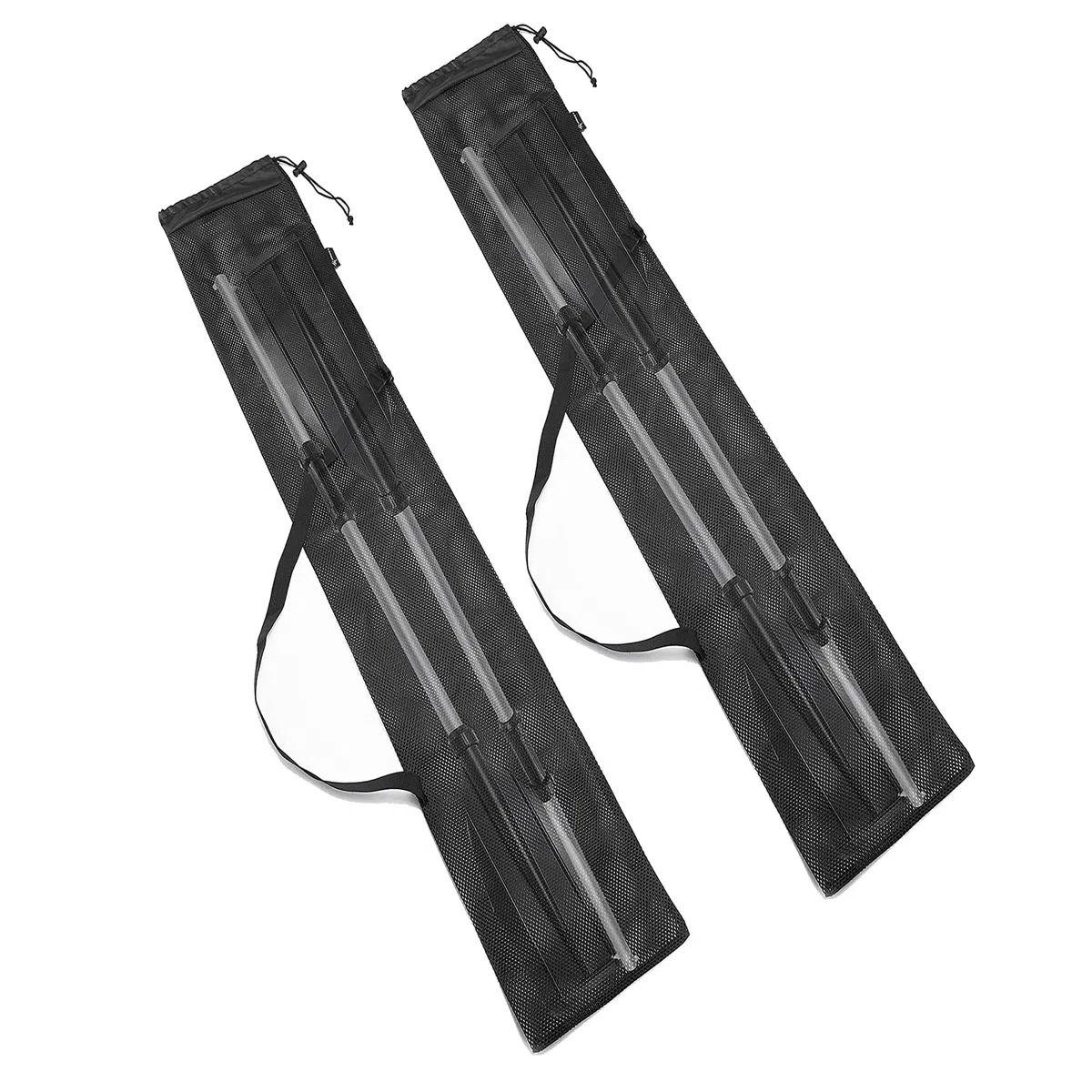 Sac de pagaie de kayak avec cordon de serrage en maille avec bandoulière réglable, sac de rangement portable pour pagaie de kayak, bateau, canoë, filets de rangement, plusieurs pagaies