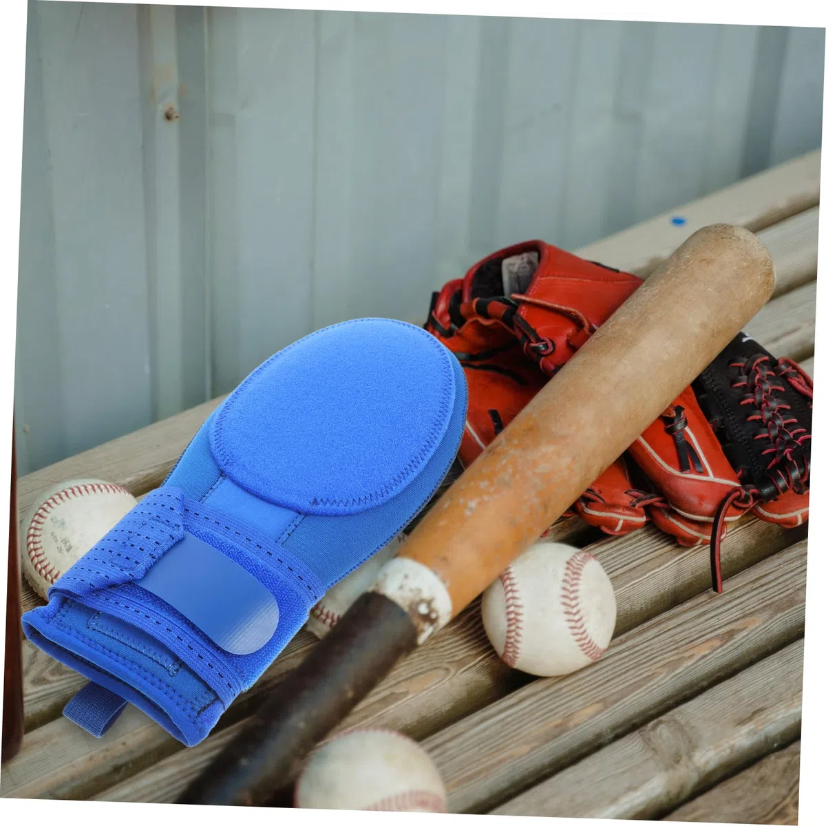 Moufles Coulissant De Baseball Ajustable pour Adolescents Et Adultes en Néoprène Respirant Protection Anti-Glisse Bleu Confort pour L'entraînement Matchs