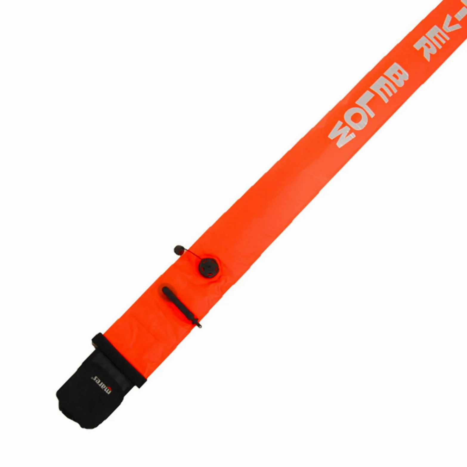 Mares Bouée Marker Buoy All-in-One - Parachute Plongée 180cm, Bande Solas Réfléchissante, Moulinet 20m Intégré, Orange Vif