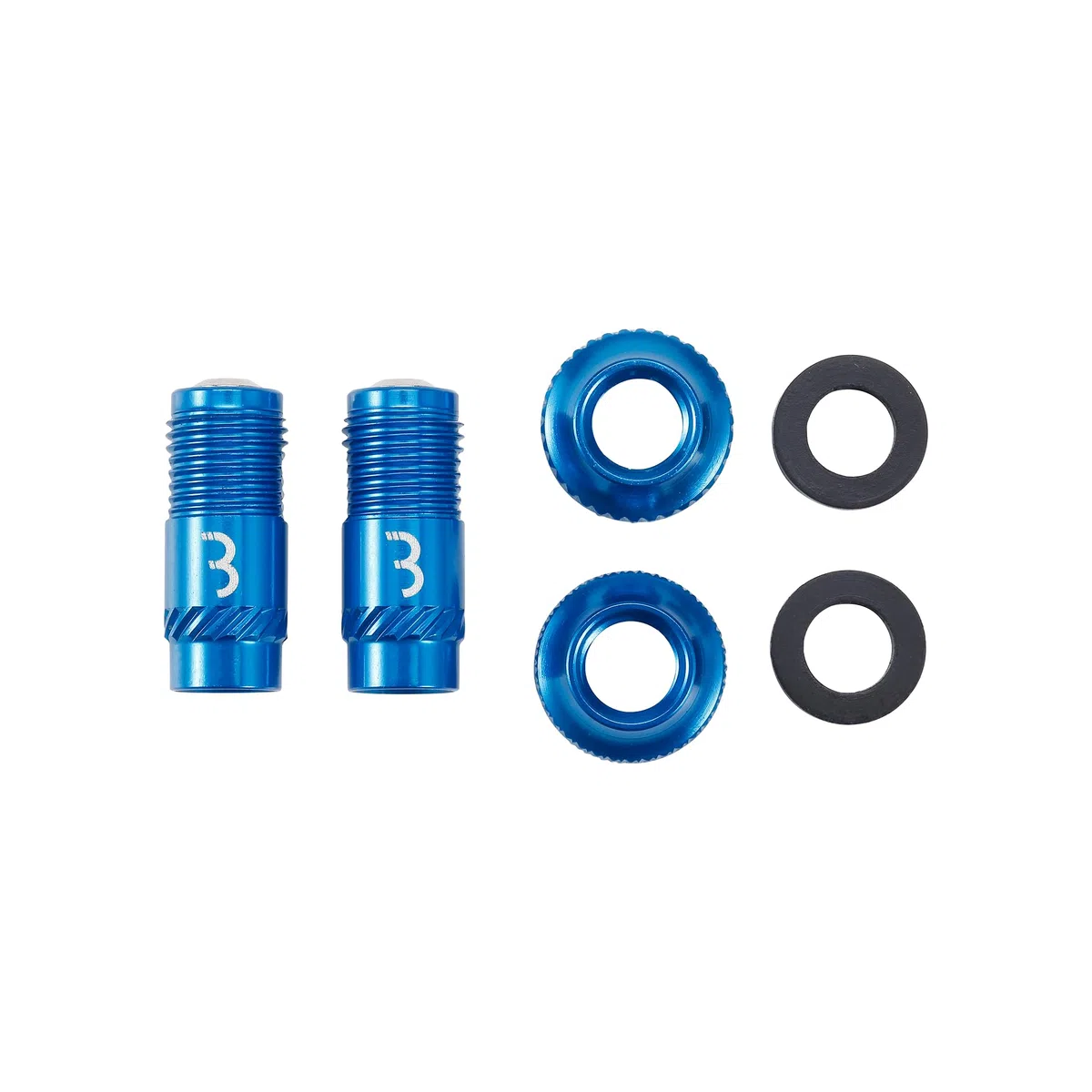 BBB Cycling CoreCap Lot de 2 bouchons pour valve – Remplacement innovant pour valves Presta, jusqu'à 300% de flux d'air en plus, Idéal pour tubeless, VTT, vélo de course & vélo électrique BTI-165 Bleu