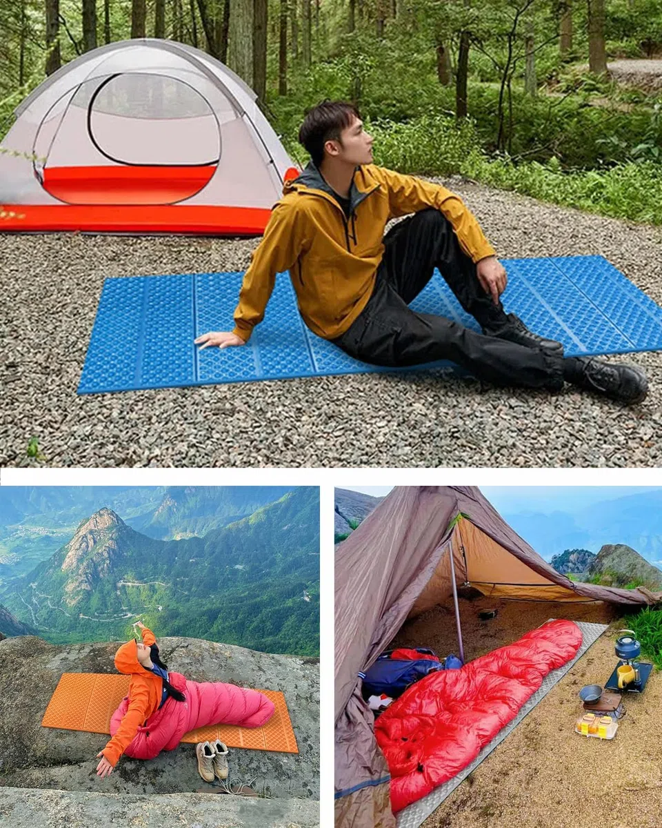 Tapis isolant pliable en mousse pour extérieur, camping, tapis isolant, ultra léger, 180 x 60 cm, pour tente, plage, voyage, randonnée, alpinisme