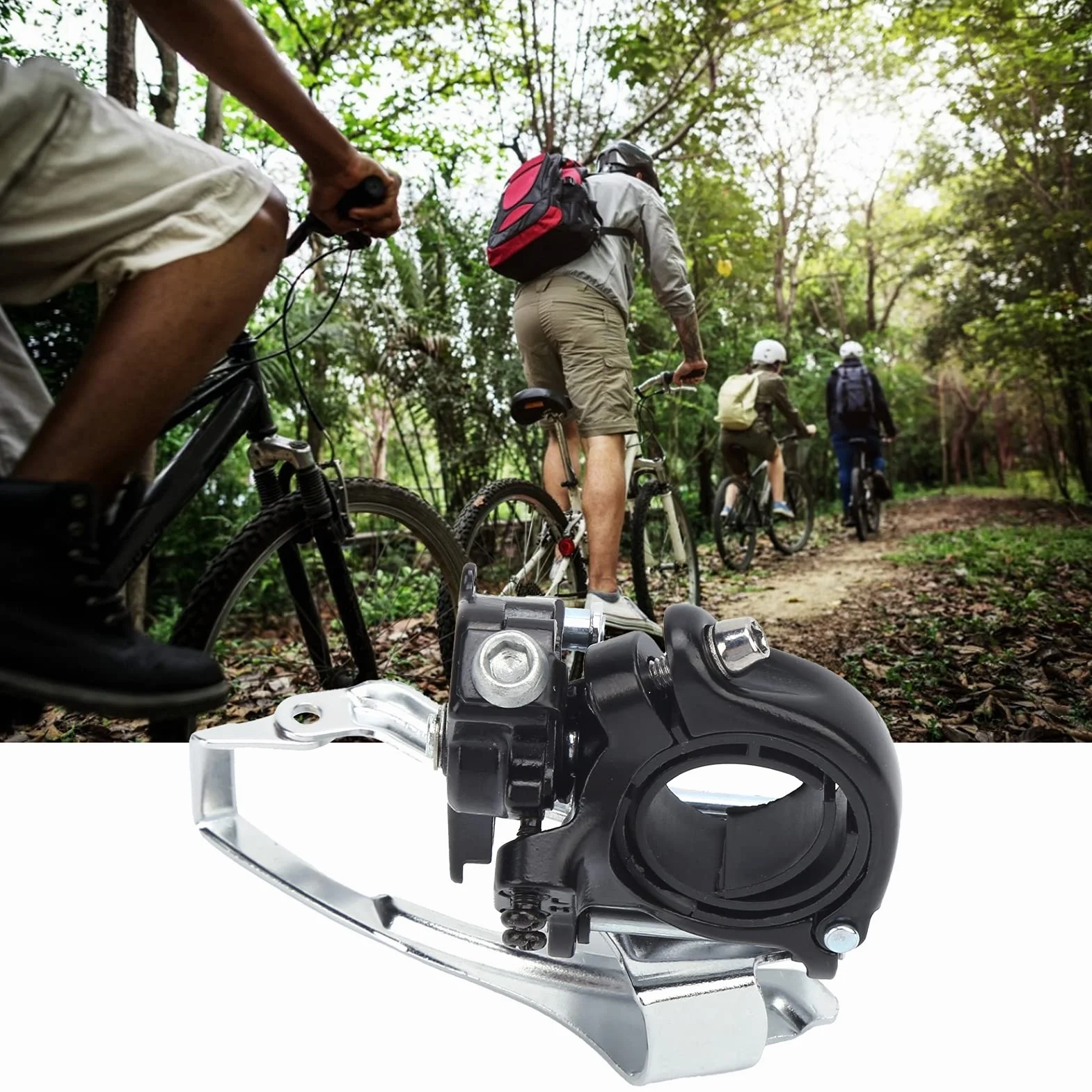 banapo Dérailleur de Vitesse de vélo, dérailleur Avant de vélo antirouille précis pour l'extérieur pour Les Plateaux à Trois Dents de 42-34-24T et 42-32-22T