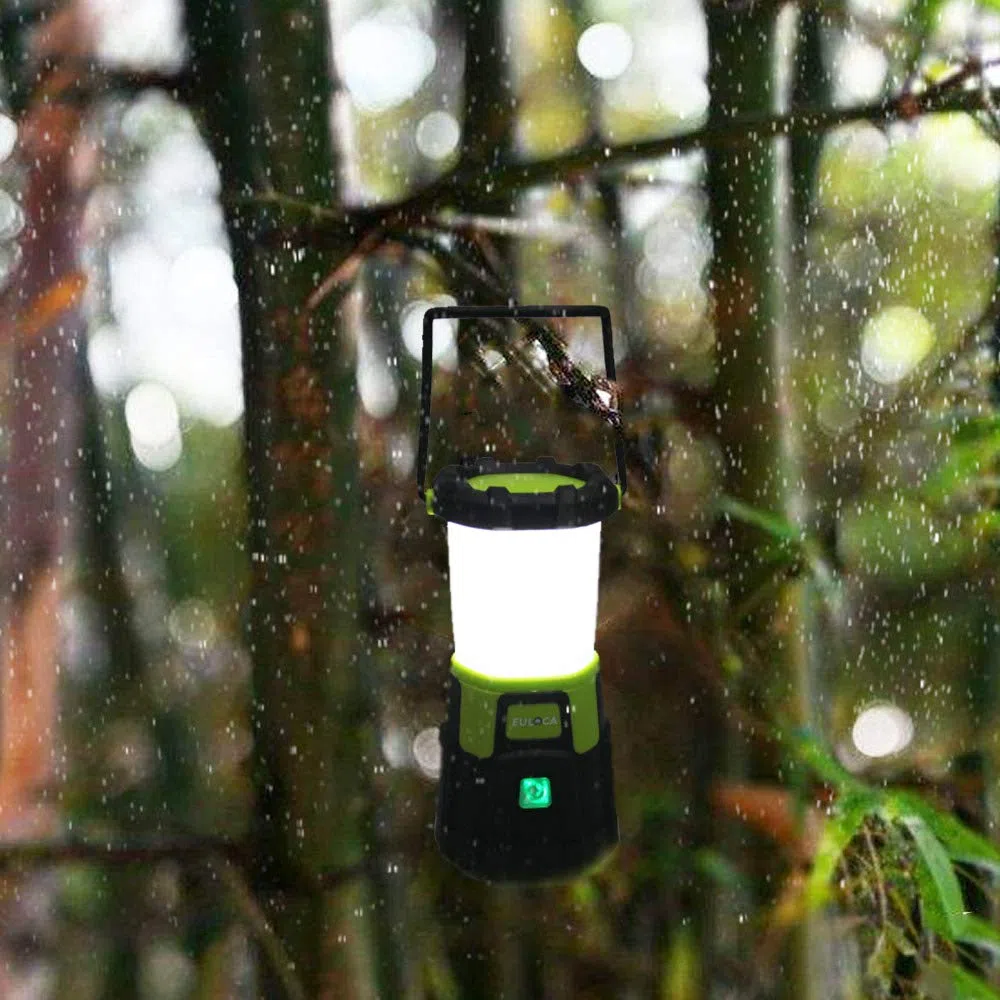 Lanterne LED Rechargeable, Dimmable, Lampe Torche pour Eclairage Extéieur, IPX4 Étanche, Spot pour Randonnée,Camping, Bivouac, Maison, Bricolage, avec Câble USB