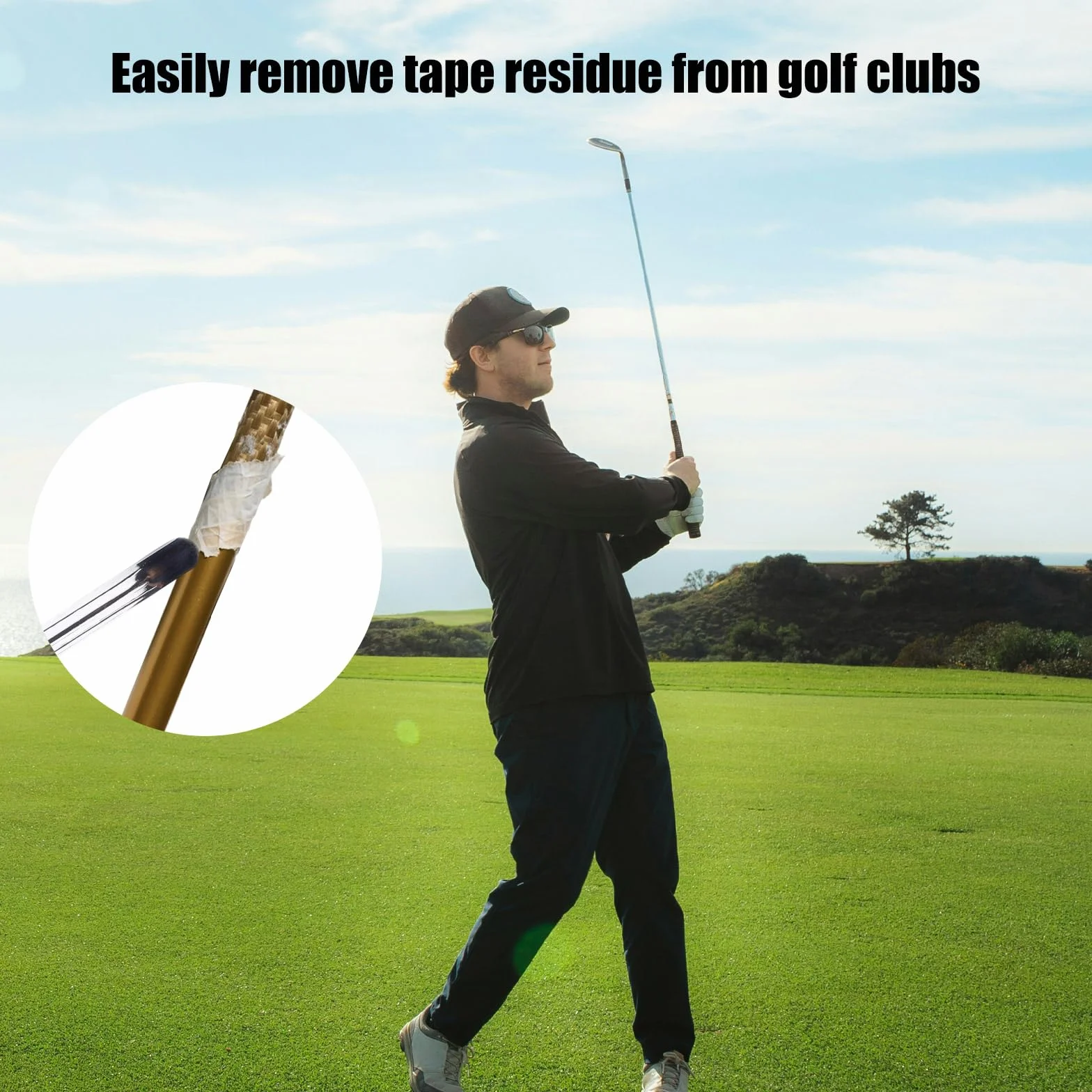 Gosknor Outil Retrait Grip de Golf et de Ruban Adhésif, Extracteur Grip à Rainure en V Économiseur Outil Réparation Durable pour Un Regrippage Facile des Clubs Accessoires Essentiels