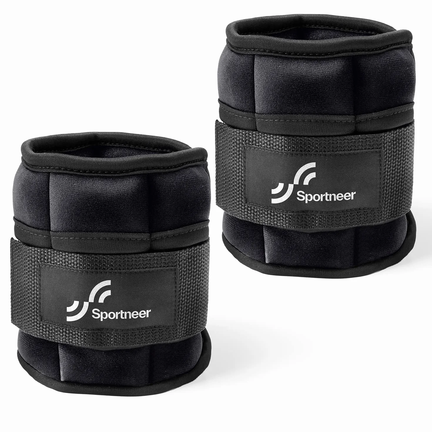 Sportneer Lot de 2 poids de cheville réglables - Sangle de poignet - 0,45 kg - 2,25 kg (par cheville) / 0,9 kg - 4,5 kg (par paire)