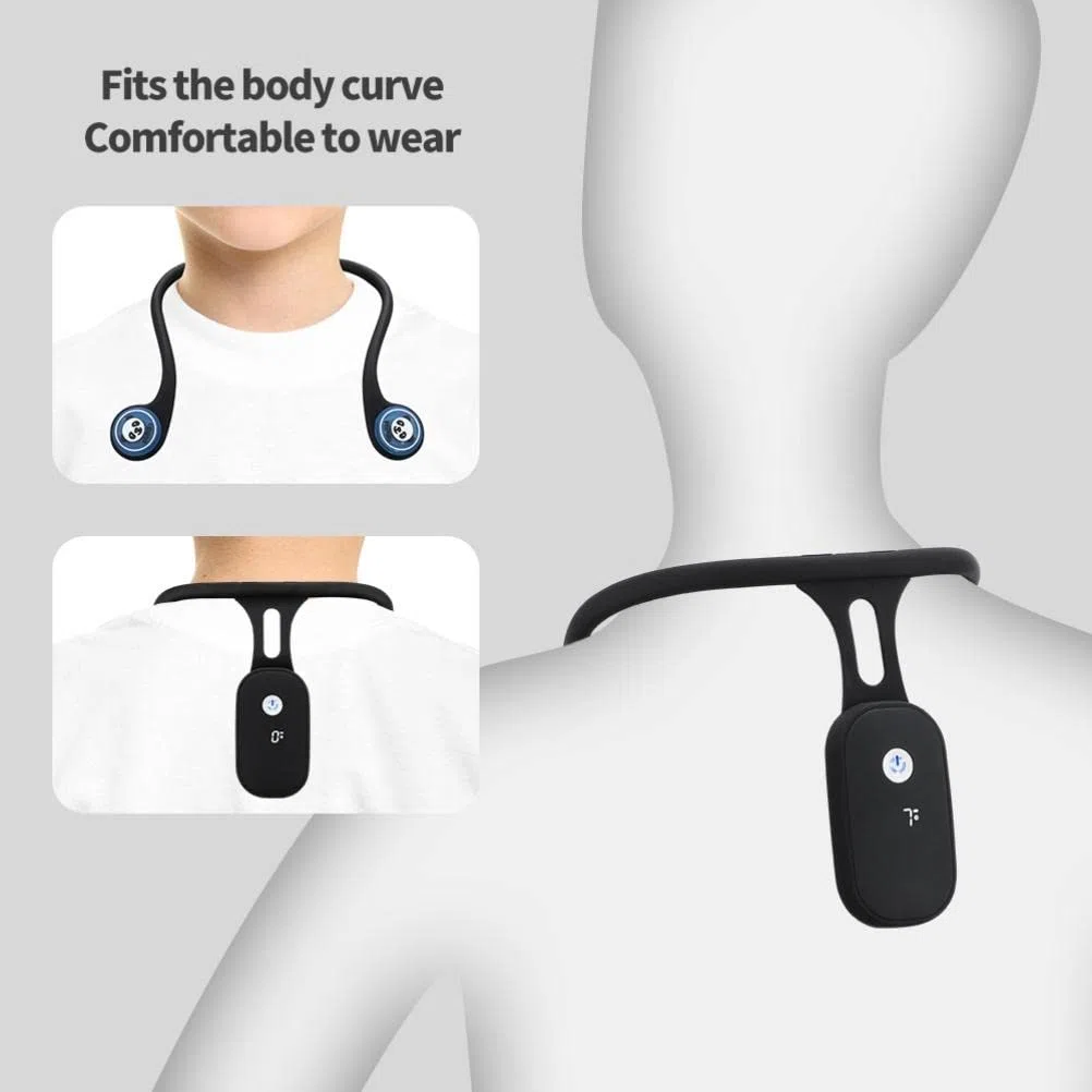 Chrees Correcteur de Posture en Silicone, Correcteur de Posture Intelligent, Entraîneur de Cou Suspendu, Rechargeable, Silicone, Attelle Dorsale, Alerte de Vibration pour