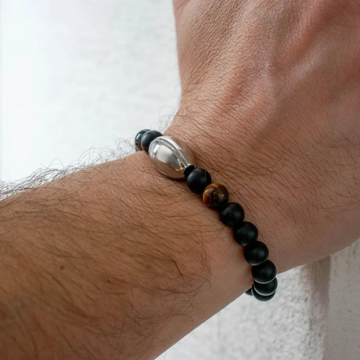 Ernestine - Bracelet Rugby homme - cadeaux fans de sport - idée cadeau fête des pères anniversaire Noël - accessoire hommes mode spécial et haute qualité - bijoux bracelets rugbyman