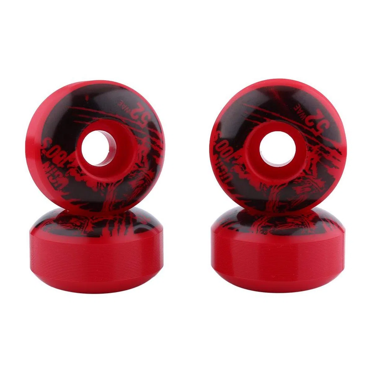 Tyenaza Roues de Planche à roulettes, 52 mm x 30 mm 4 pièces/Ensemble Roues de Planche à roulettes Longboard PU Cruiser Classiques durables en Plein air (4 Couleurs)