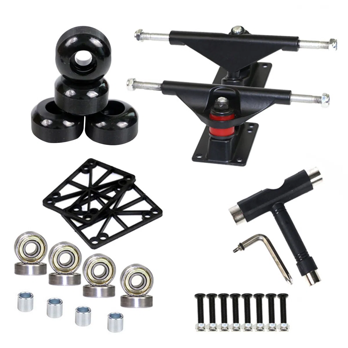 Skateboard Trucks - Skateboard Bearings Set | Petit Camions Skate Support Matériel De Skate Set Trucks Et Roues Accessories Kit Matériel De Skateb-oard Kit Quincaillerie, Convient Pour Planches