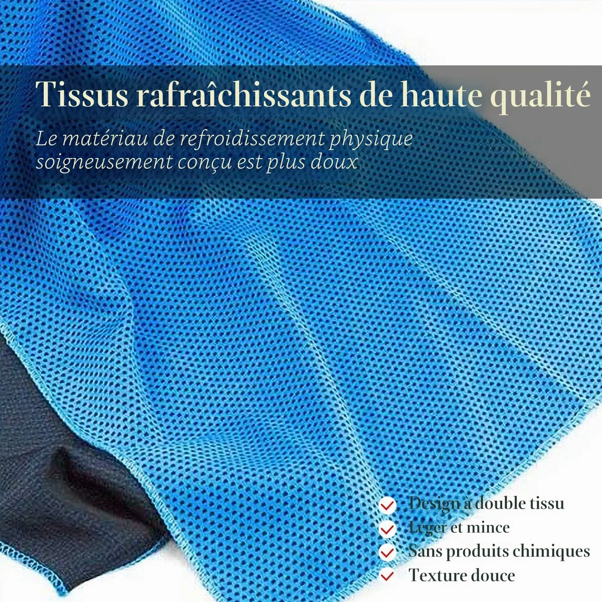 Yisscen 10 PCS Serviette rafraîchissante, Serviette rafraîchissante en Microfibre, Serviette de Refroidissement, Serviette de Sport, pour Le Yoga, Le Golf, la Plage, l'entraînement, Les Voyages