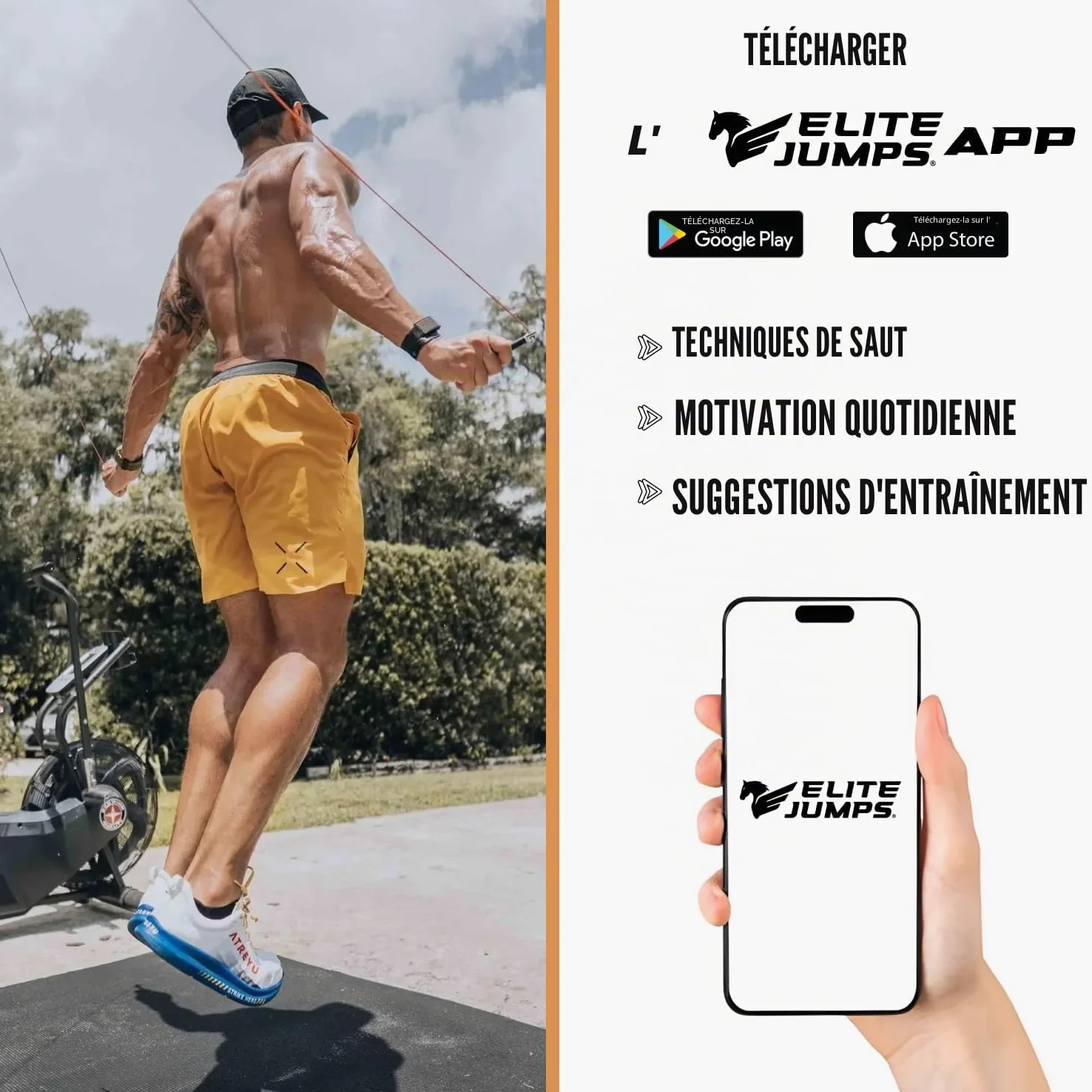 Elite Jumps Corde à Sauter a Perles pour Adultes – Corde Segmentée 25 mm avec Poignées Incassables – Réglable, Durable & Sans Nœuds pour Cardio, Coordination & Entraînement Technique