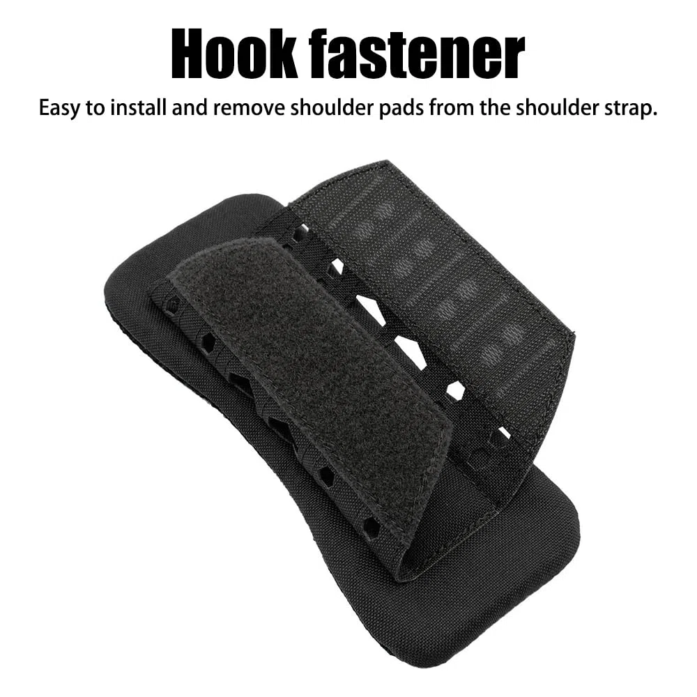 Épaulette de Gilet Tactique, 1/2 Pcs Coussinet d'épaule Respirant Coussinet en Maille Antidérapant Rembourré Confort pour Sac d'ordinateur Portable d'appareil Photo de Guitare