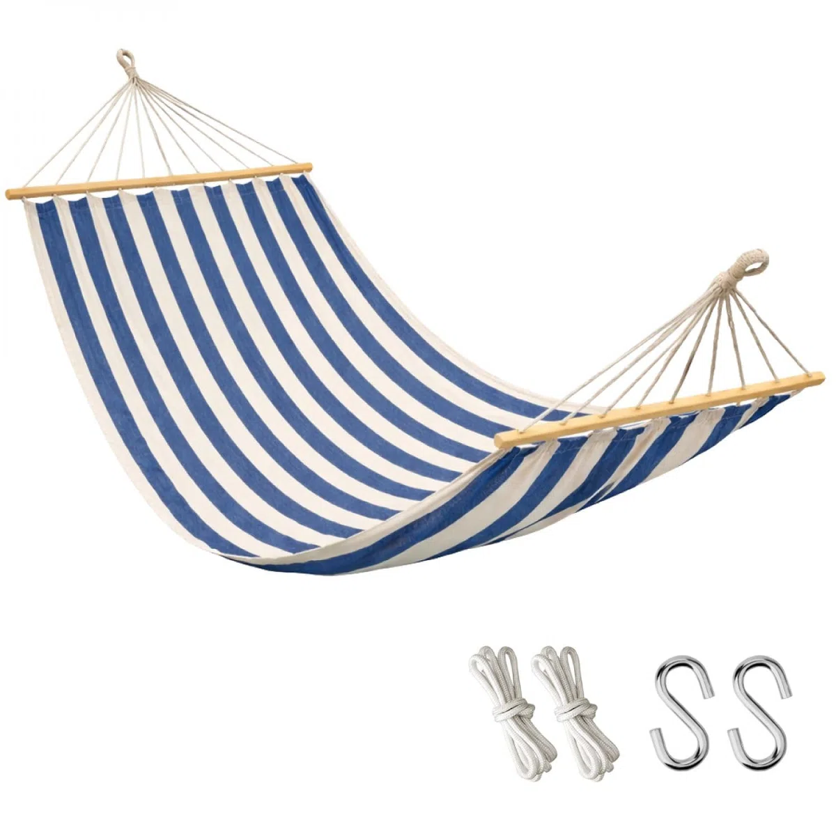 Linxor - Toile de hamac 2 Personnes 150 x 270 cm avec système d'attache - Plusieurs Coloris Disponibles