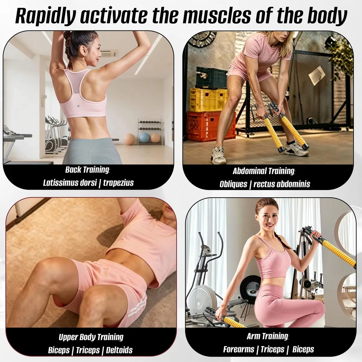 Upgrade Corde Battle Rope Lestée sans Corde Longue, avec 4 Disques de Poids Amovibles & Sac de Transport, Corde d’Entraînement Heavy-Duty pour Home Gym, Musculation & Endurance