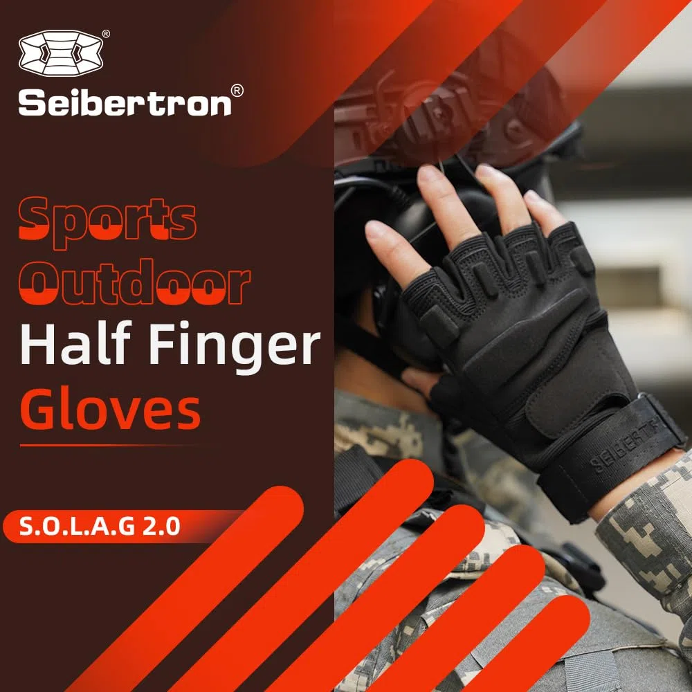 Seibertron Breveté S.O.L.A.G 2.0 Gant Écran Tactile Tactique de Sport Gants imperméable Impact Gants de Airsoft Chasse Randonnée Équitation Cyclisme Moto Escalade