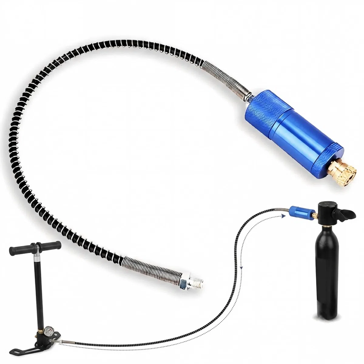 Filtre Air pour Gonflage Bouteille de Plongée, Aluminium 40 MPa | Séparateur d'eau et d'huile efficace, idéal pour Filtre Remplissage Bouteille de Plongée, Air Sec et Propre PCP