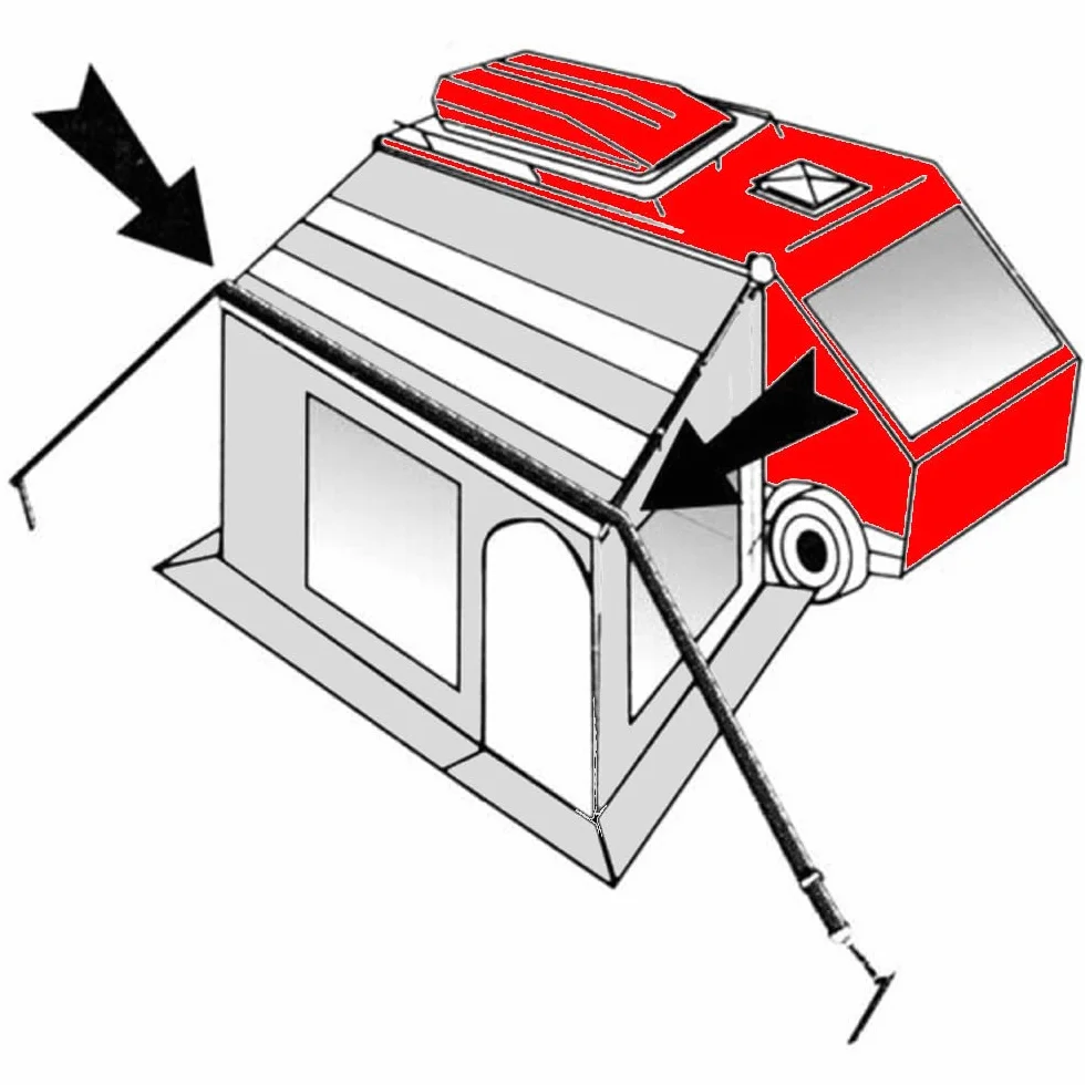 Moritz Sangle tempête de camping de 13 m de long pour auvent, camping-car, caravane - Protection contre les tempêtes, corde de tension