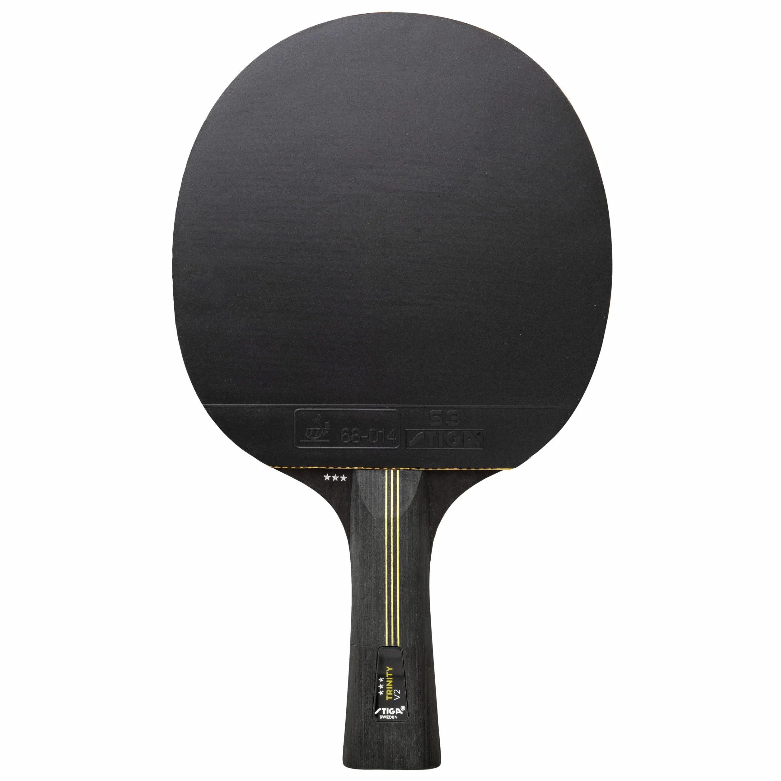 STIGA Trinity V2 Raquette de Ping-Pong, Raquette de Tennis de Table 3 étoiles, Revêtements approuvés par l'ITTF, Prise Ergonomique - pour Les Joueurs offensifs