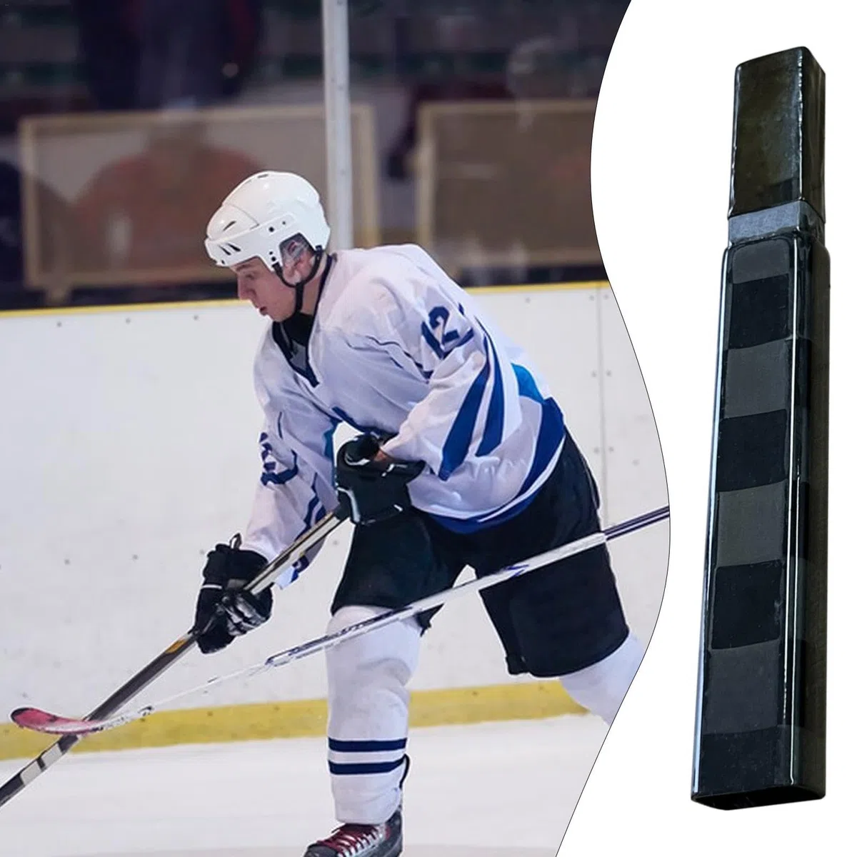 Extension d'extrémité de bâton de hockey – Bâton d'extension léger en fibre de carbone pour bâton de hockey sur glace, accessoires de bâton de hockey légers, robuste et pratique en fibre de carbone