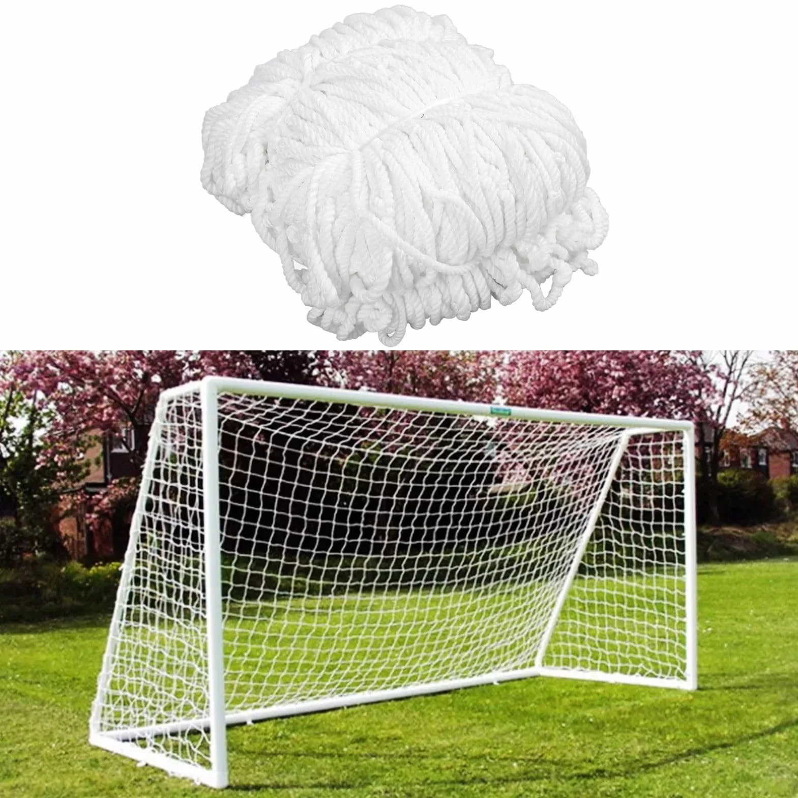 BuyWeek Filet de But de Football, 3 x 2 m Remplacement de Filets de But de Foot en Polypropylène pour Match et Entraînement de Football