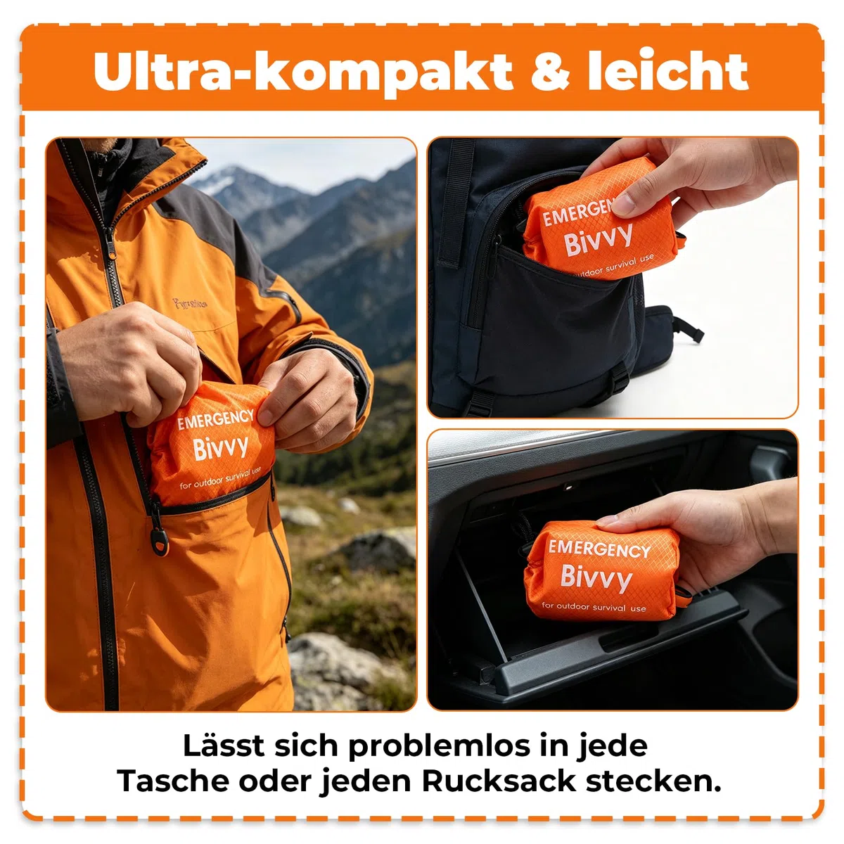 4 sacs de couchage d'urgence ultra-légers de bivouac couverture d'urgence avec sifflet de protection contre le froid, équipement de survie réutilisable pour la randonnée, activités