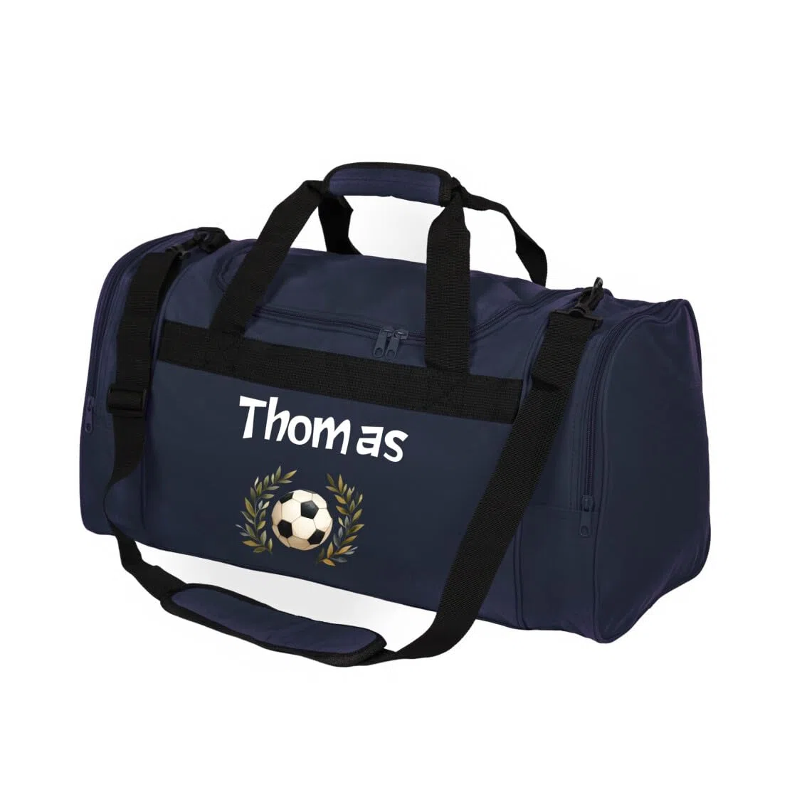 minimutz Sac de sport pour enfant - Personnalisé - Sac de voyage - Sac de football pour garçon - Grand sac de sport pour enfant avec nom - 26 l, bleu foncé, 54 x 28 x 26 cm, Sac de sport