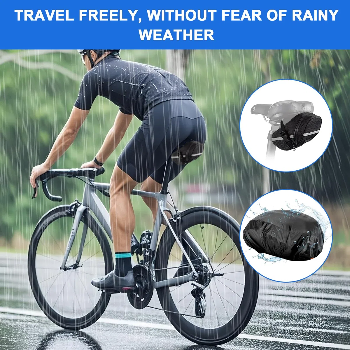 Kit de réparation de vélo Oziral multifonction 16-en-1 Kit Crevaison Velo accessoires VTT avec un couvercle étanche mini pompe 12 rustines pour pneus avec adhésif, rangement pratique pour accessoires