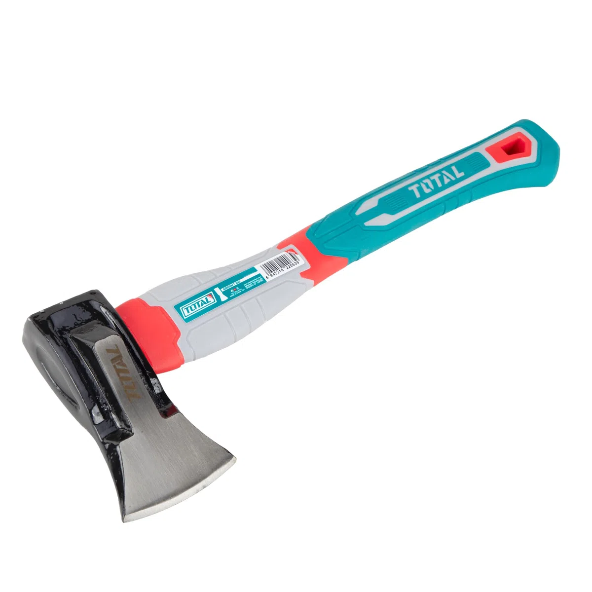 Total - Hache pour Bois de Chauffage et Bois - Tête en Acier au Carbone - Manche Ergonomique en Fibre - 29,2 x 25,7 x 10,5 cm - 1 kg
