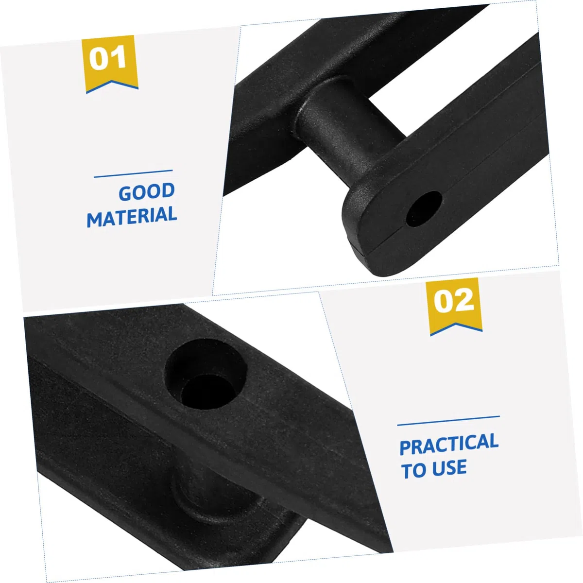 ibasenice Enrouleur de Corde d'ancre Accessoires pour Fixation Taquet de Bateau bouee Cordage Taquet de mât de Drapeau Marin Taquet de Corde Professionnel Acier Inoxydable Black