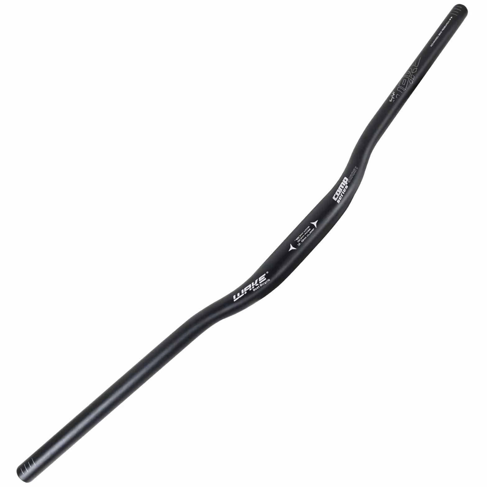 WAKE Guidon VTT Aluminium Alliage 31.8 * 720 mm Guidon Vélo Route Cintre VTT Extra Long Cintres Cyclisme Relevé 30mm Riser Bar Manubrio Bici (Noir)