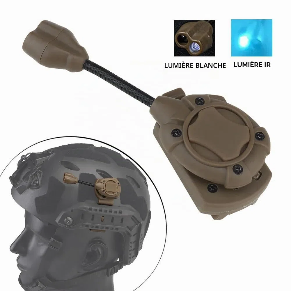 ACEXIER Tactique Rapide Casque Interrupteur MPLS Modulaire Personne Système D'éclairage Double Ultrabright LED Lampe ARC Casque Côté Montage Lampe de Poche