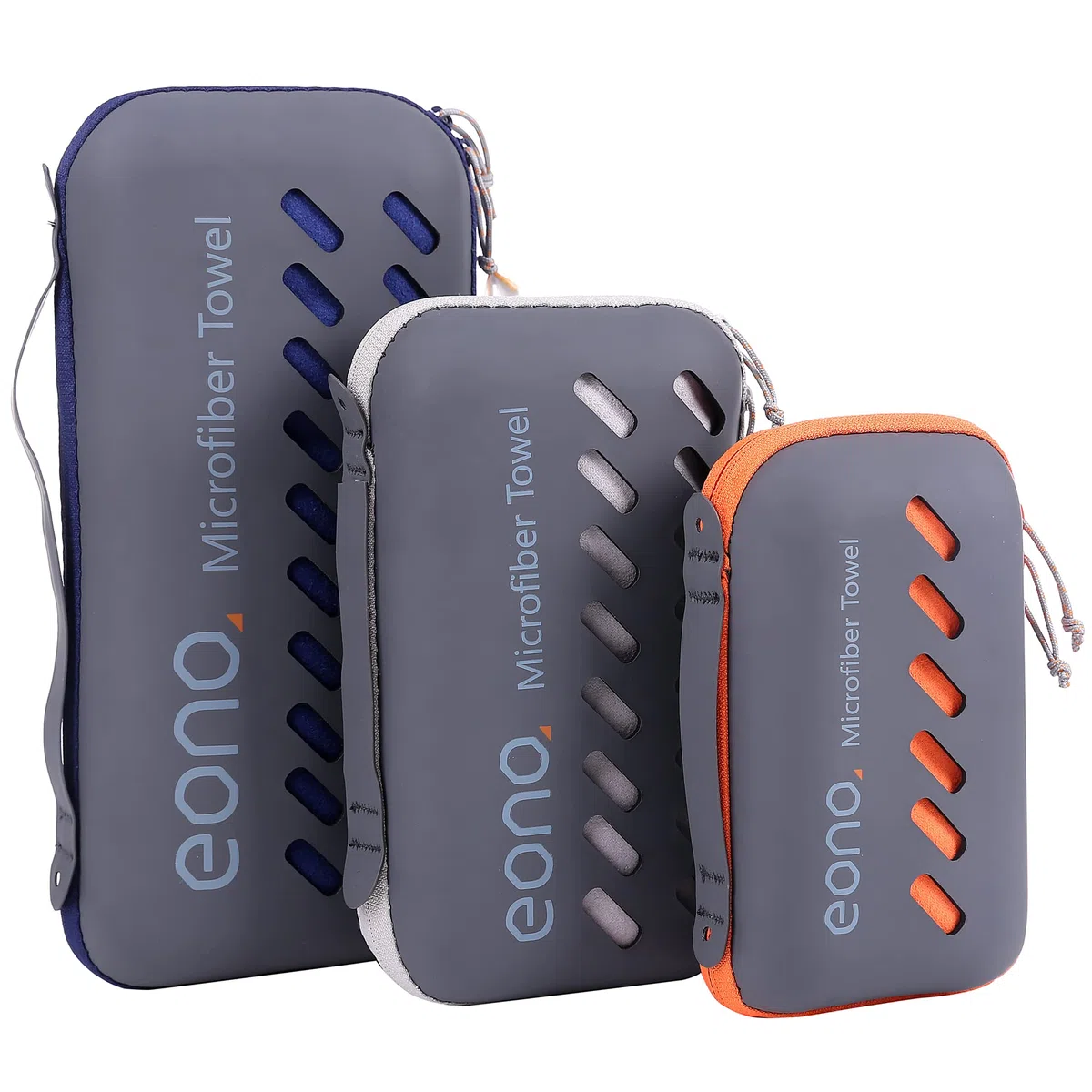 Eono Serviette en Microfibre, Microfiber Towel, Séchage Rapide - Super Absorbante - Ultra Compacte, Idéale pour Le Sport, Voyages, Plage, Camping, Randonnées, Yoga et Natation