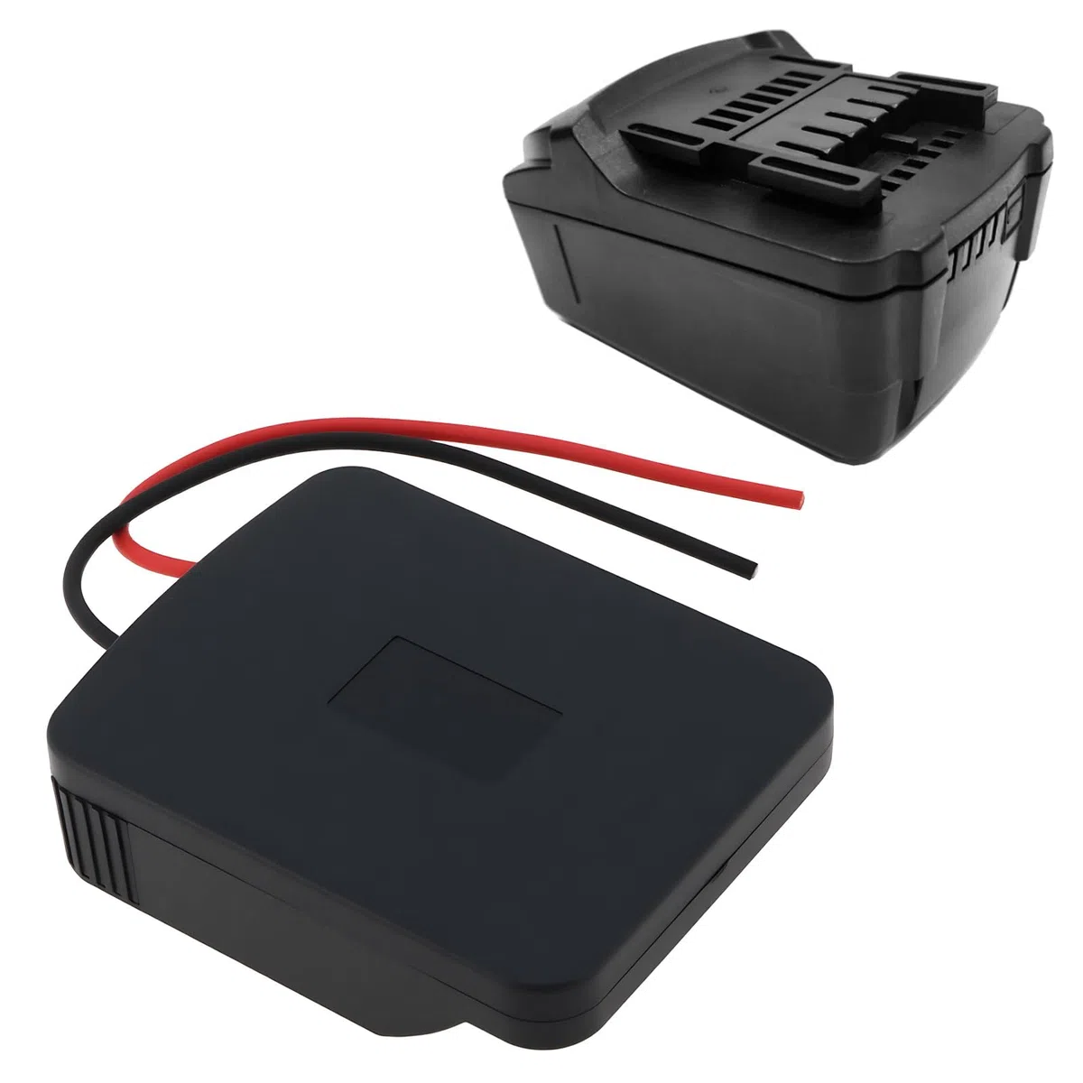 Adaptateur de Batterie 18 V Compatible avec Metabo Batterie Li-ION 18 V Et Câble de Sortie 2 Fils pour Alimenter Le Vélo électrique.