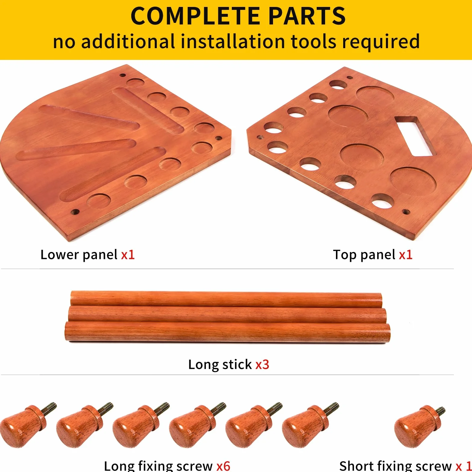 AKLOT Support Mural de Queue de Billard pour 16 Boules et 8 Bâtons - Lot Complet