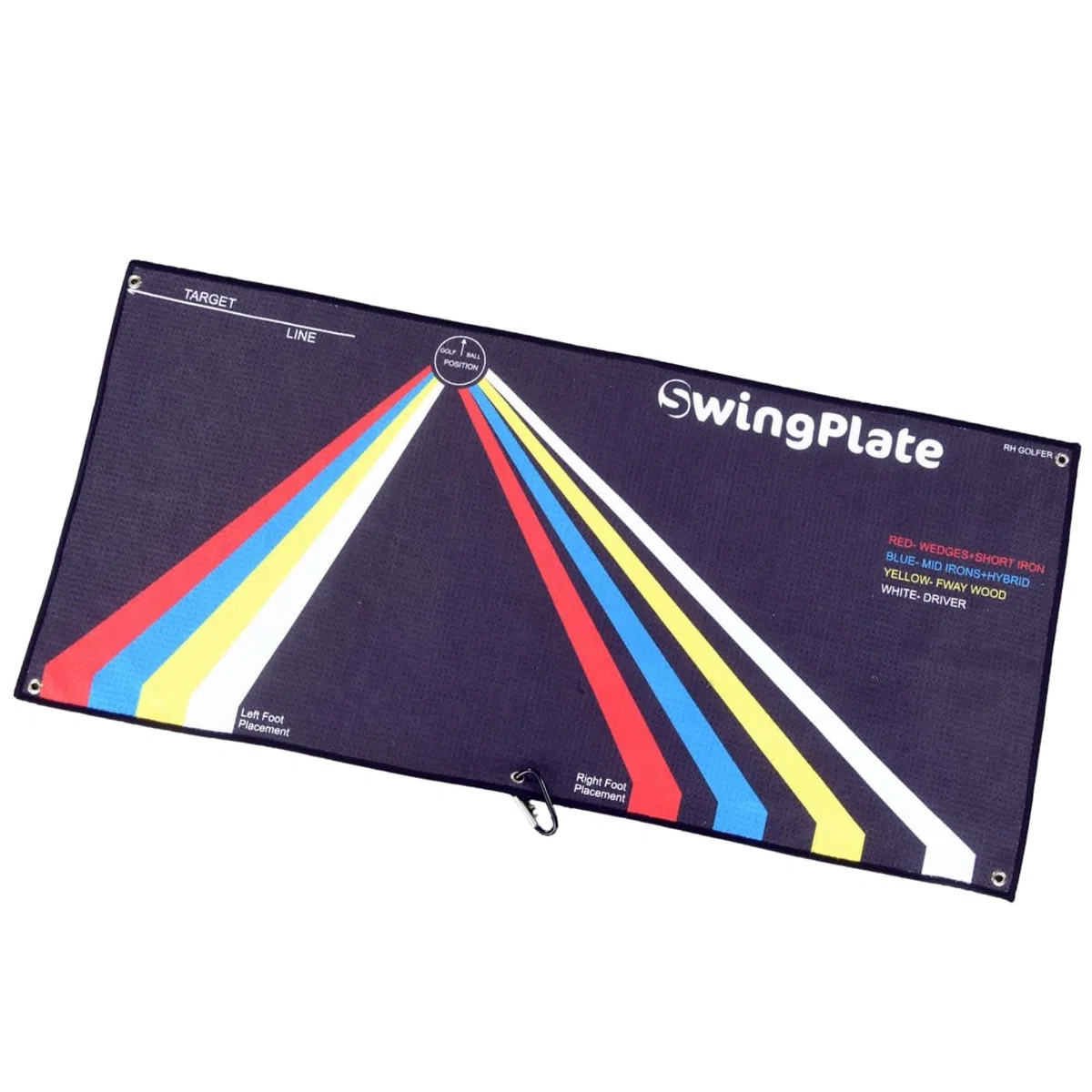 Swing Plate Serviette de Golf Unisex-Adult, Noir, Towel Right Hand