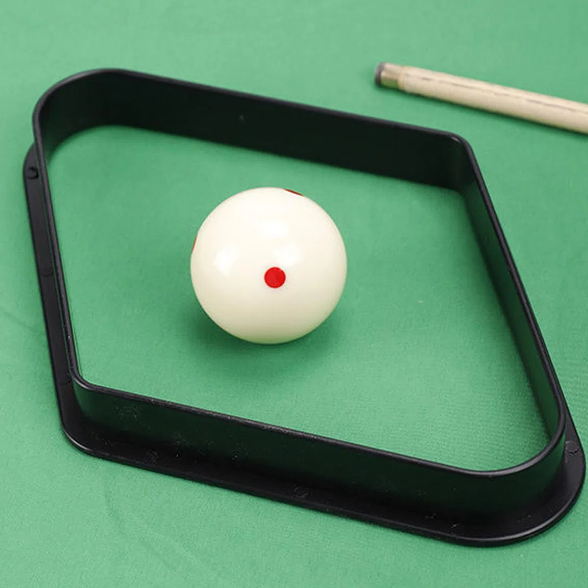 Fadcaer Support triangulaire pour 9 boules de billard en plastique robuste pour boules de billard de 5,3 cm - Noir