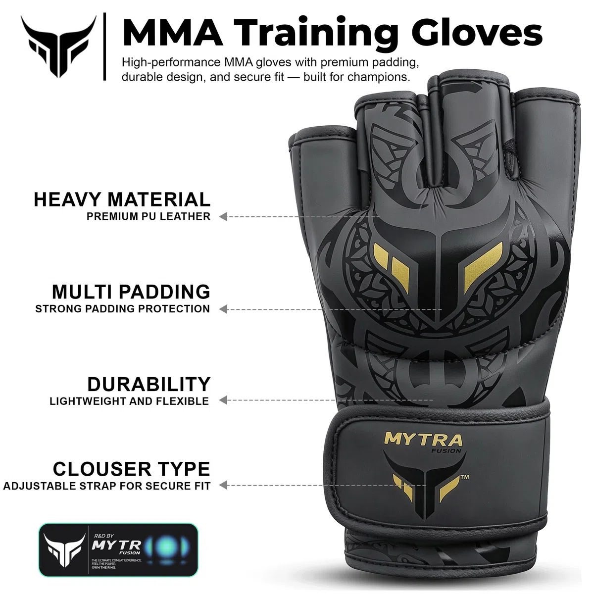 Gants MMA Hommes et Femmes — Conception de Paume Ouverte Respirante Gants Sparring MMA avec Support de Poignet pour Kickboxing, Muay Thai, Combat en Cage et Arts Martiaux