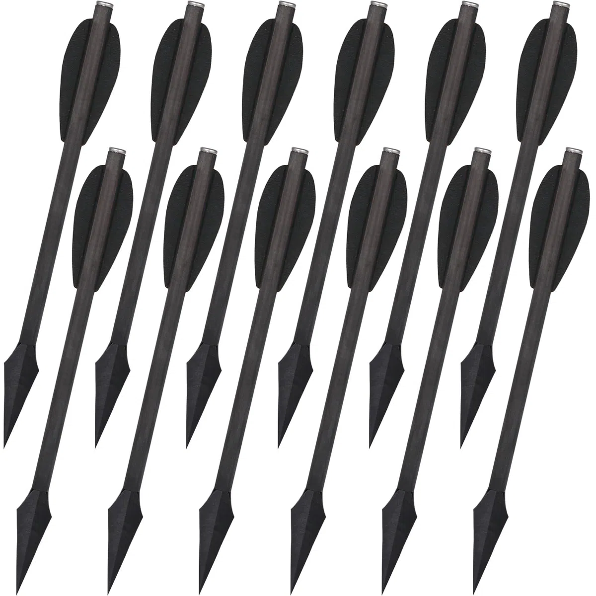 6.3" Pistolet Arbalète Flèches, Mini Carbone Boulons Flèches D'arbalète avec Pointes Broadhead Flèches de Chasse pour 50-80lbs Arbalète Tir à l'arc Pistolet Tir Cible Pratique