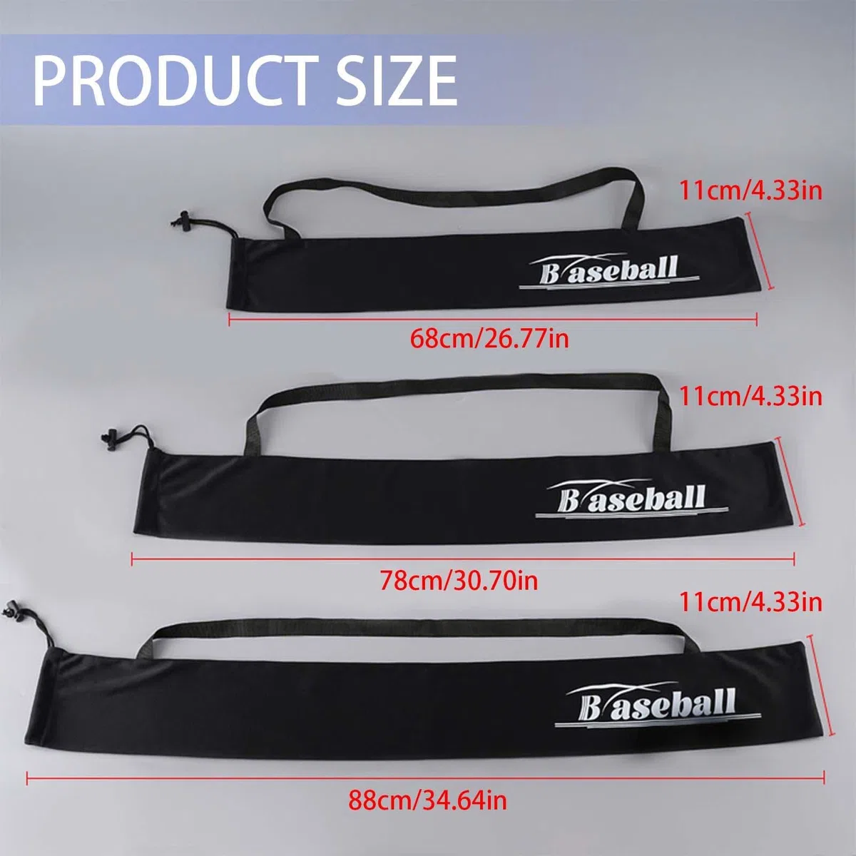 Sacs pour batte de baseball,Sac pour batte de baseball pour voyage,Sac organisateur de batte de baseball pliable - Sac fourre-tout noir avec sangle, sac à bandoulière épais pour débutants, joueur de b