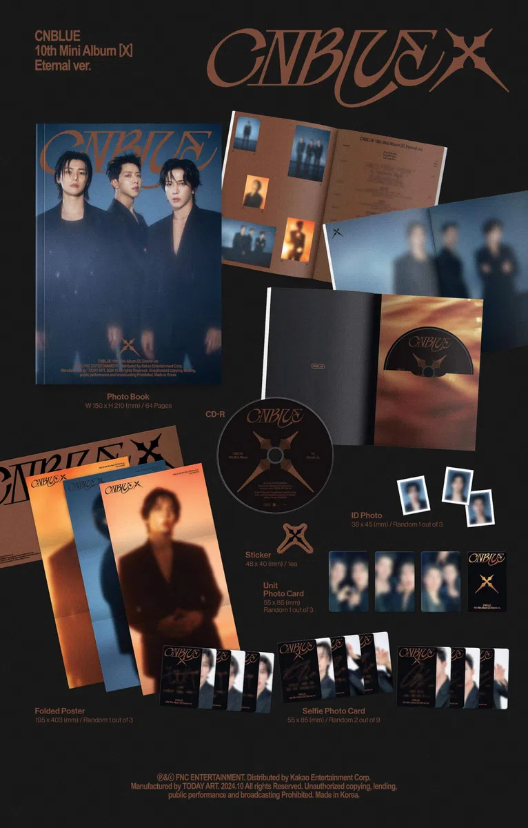 CNBLUE X Album [Eternal ver. (Standard ver.)]+Pre Order Benefits+BolsVos Exclusive K-POP Inspired Digital Merches