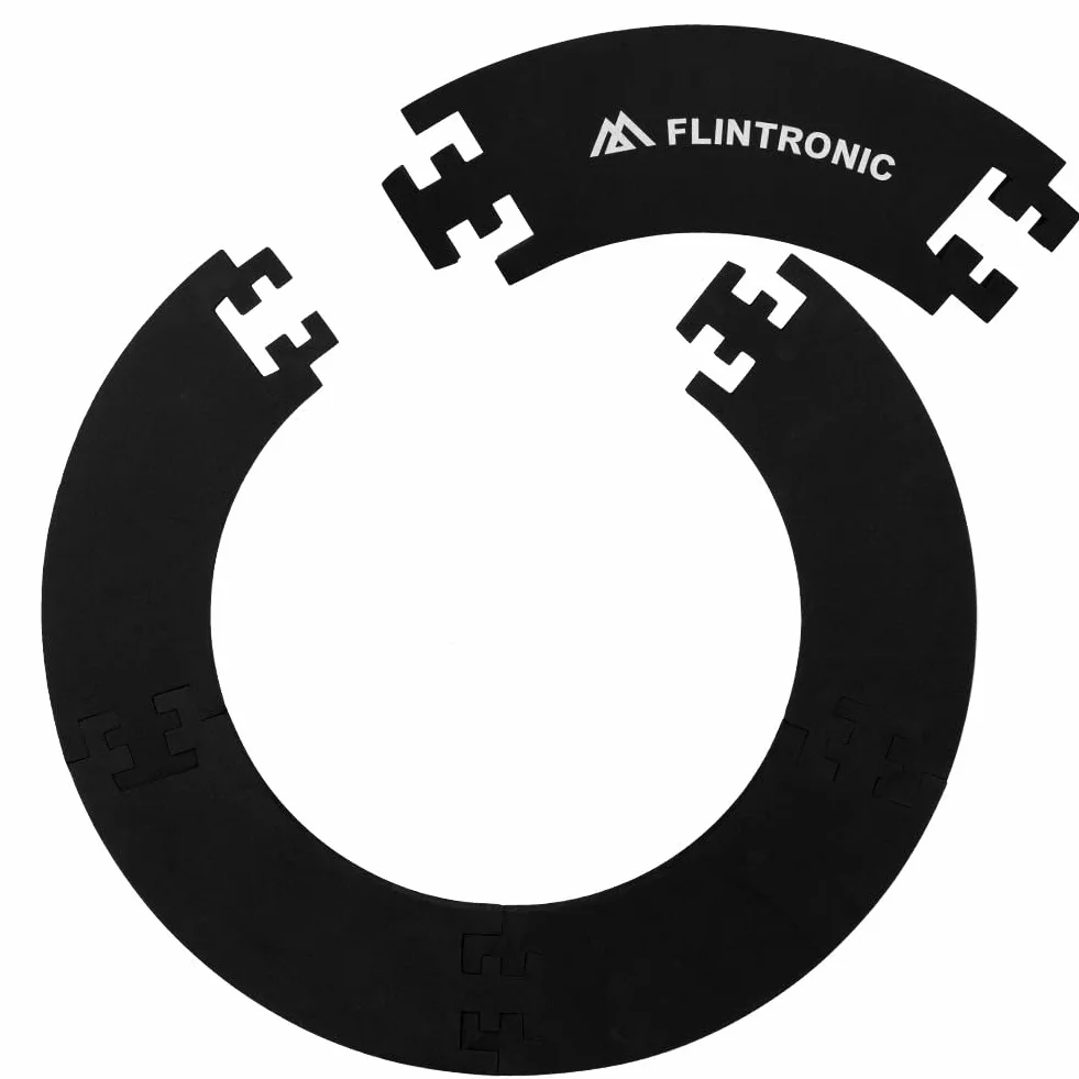 Flintronic Anneau Cible de Fléchettes de 45 CM, Jeu de Fléchettes Amovible, Protection Murale, EVA, Noir