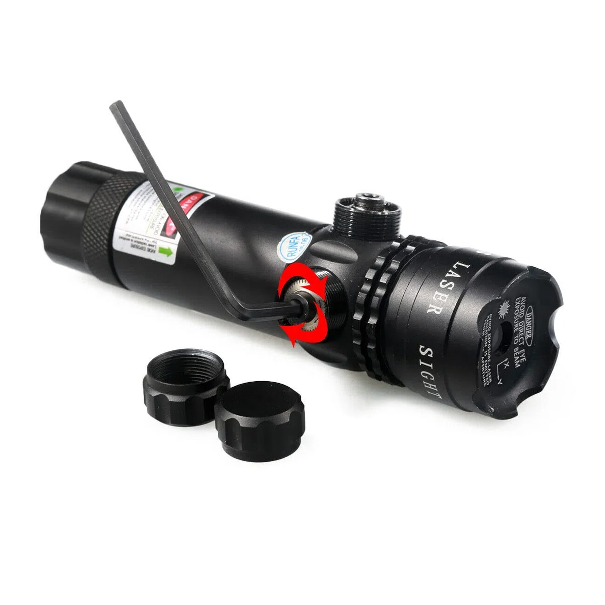Freelight Anti-choc 532 nm Tactical Green Dot Laser Sight Rifle Gun Scope Rail et Barrel Mount Cap Pressostat avec chargeur