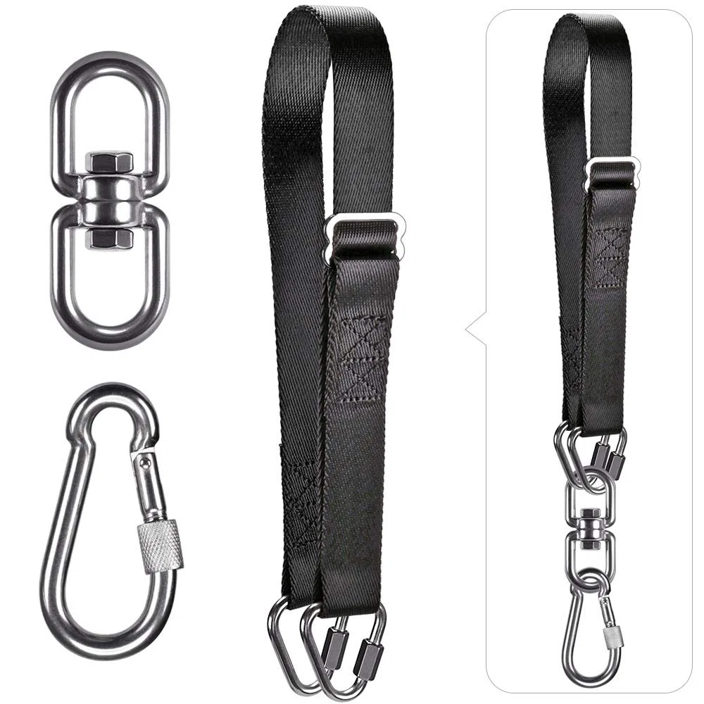 Dolibest Sangle Cintre de Sac de Frappe, Sac Lourd 55-100cm Corde de Suspension Réglable pour la Salle de Sport à Domicile Boxe Sac de Sable Entraînement Exercices