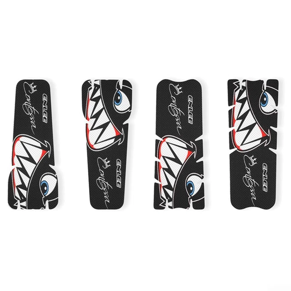 Lot de 2 films de protection pour manivelle de vélo de montagne - Protection contre les rayures - Noir transparent - 14 x 5,5 cm
