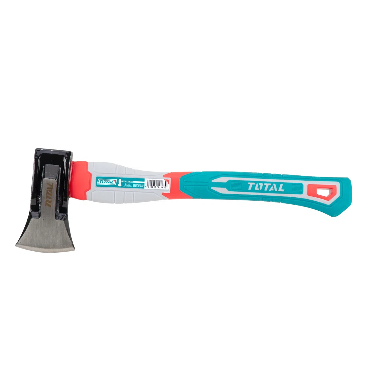 Total - Hache pour Bois de Chauffage et Bois - Tête en Acier au Carbone - Manche Ergonomique en Fibre - 29,2 x 25,7 x 10,5 cm - 1 kg