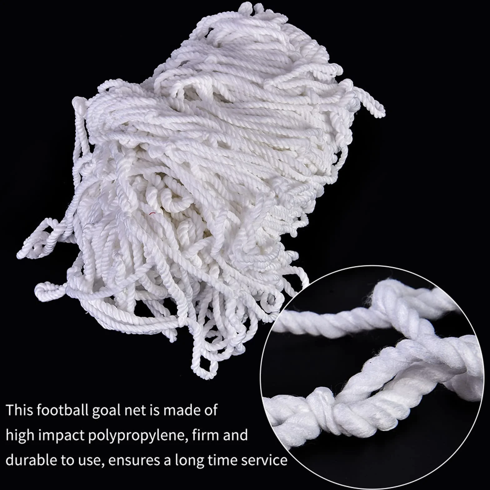 Filet de But de Football Professionnel 3x2 M - Outils D'entraînement de Match de Sport en Fibre de Polypropylène, Filet D'entraînement de Football