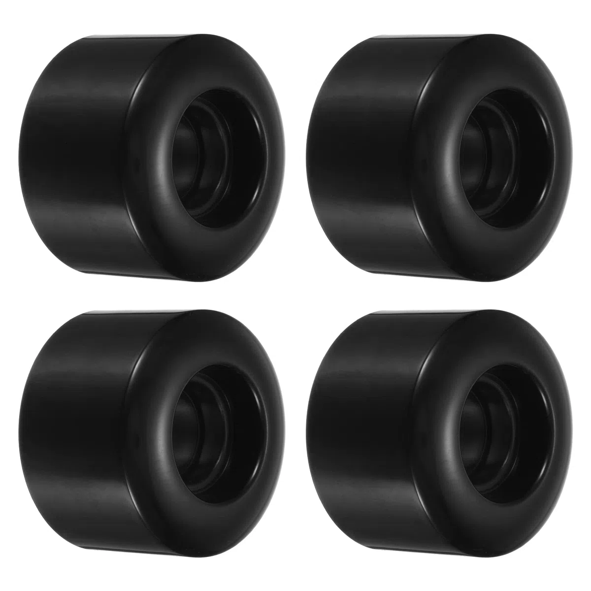 PATIKIL 55mm Skateboard Roue, 4 Paquet Rue Roues pour Skateboards Croisière Roue Remplace 80A, Noir